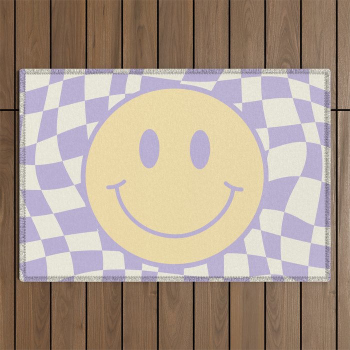 Smiley wavy checked Outdoor Rug Gallery Image 1
