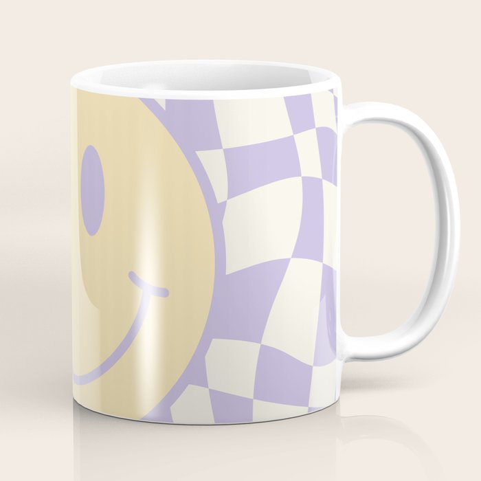 Smiley wavy checked Coffee Mug Gallery Image 1