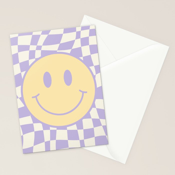 Smiley wavy checked Stationery Card Gallery Image 2