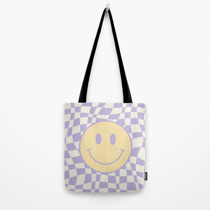 Smiley wavy checked Tote Bag Gallery Image 2