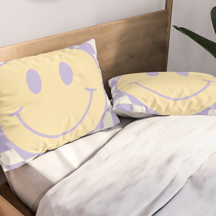 Smiley wavy checked Pillow Sham Gallery Image 2