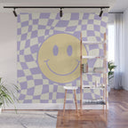 Smiley wavy checked Wall Mural Gallery Image 1
