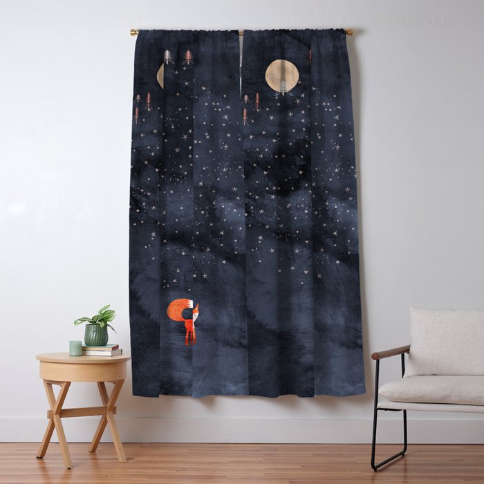 Fox Dream Window Curtain Gallery Image 1