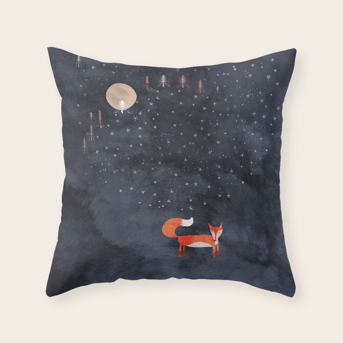 Fox Dream Throw Pillow Gallery Image 1