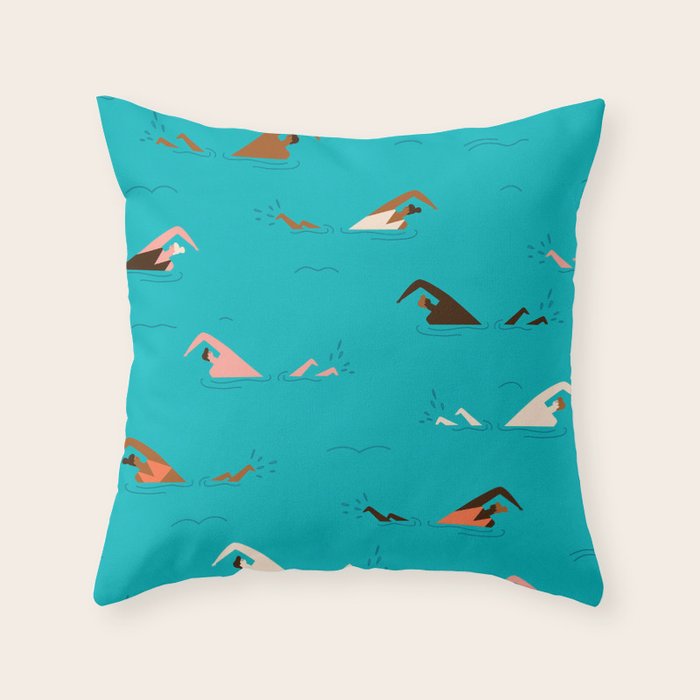 Swimming pool Throw Pillow Gallery Image 6