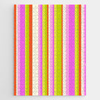Classic Stripes XVIII - Y2K Pink and Green Jigsaw Puzzle Gallery Image 1