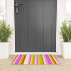 Classic Stripes XVIII - Y2K Pink and Green Welcome Mat Gallery Image 3