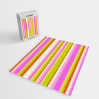 Classic Stripes XVIII - Y2K Pink and Green Jigsaw Puzzle Gallery Image 2
