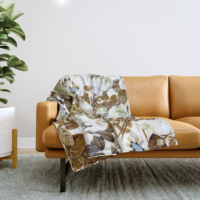 SUMMER BOTANICAL VIII Throw Blanket Gallery Image 1