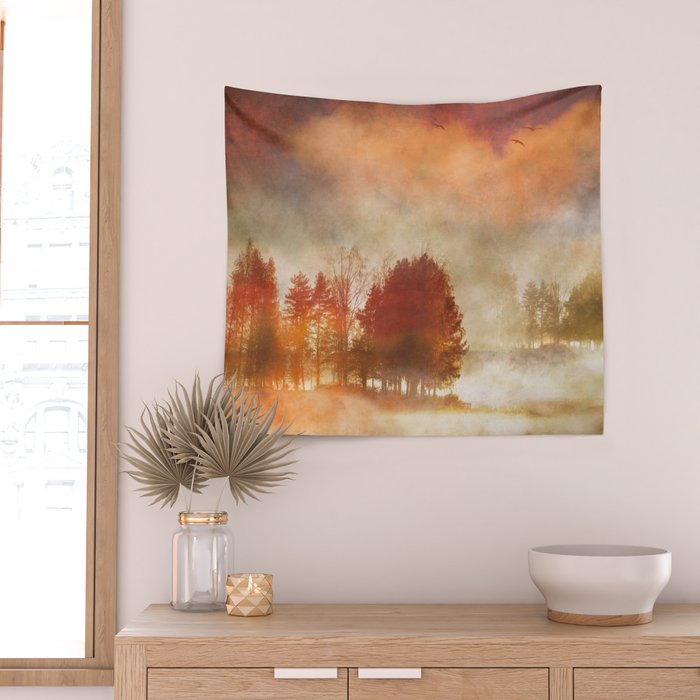 Autumn Mist Wall Tapestry Gallery Image 2