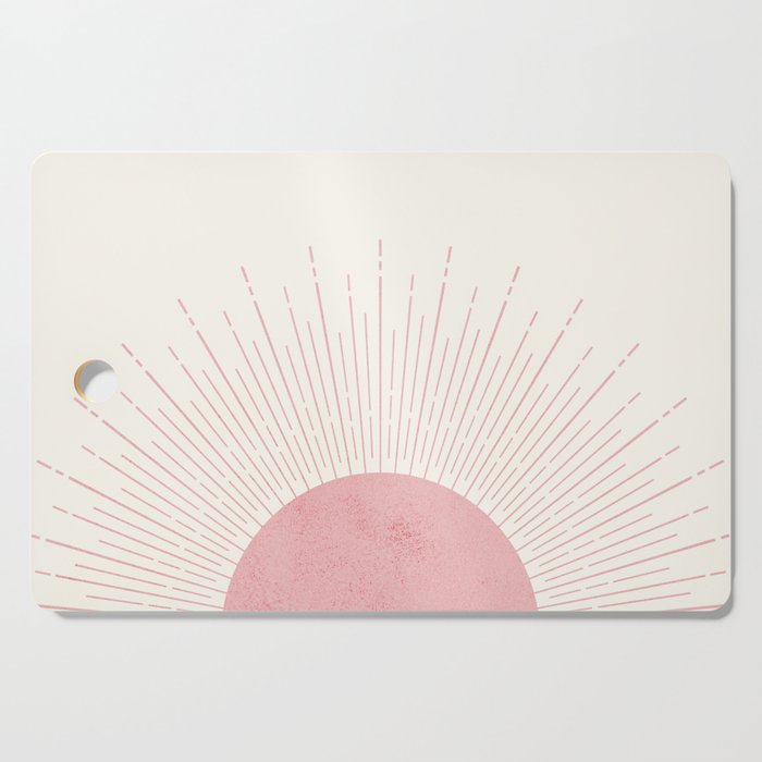Pink Sunrise Boho Midcentury Cutting Board Gallery Image 1