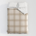 Farmhouse Plaid in Caramel, Tan and Cream Duvet Cover Gallery Image 6