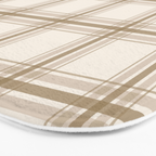 Farmhouse Plaid in Caramel, Tan and Cream Bath Mat Gallery Image 3
