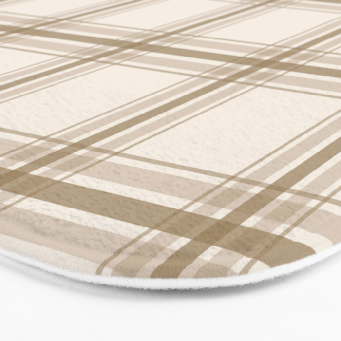 Farmhouse Plaid in Caramel, Tan and Cream Bath Mat Gallery Image 3