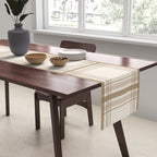 Farmhouse Plaid in Caramel, Tan and Cream Table Runner Gallery Image 2