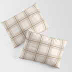 Farmhouse Plaid in Caramel, Tan and Cream Pillow Sham Gallery Image 3