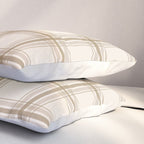 Farmhouse Plaid in Caramel, Tan and Cream Pillow Sham Gallery Image 3
