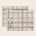 Farmhouse Plaid in Caramel, Tan and Cream Placemat Gallery Image 1