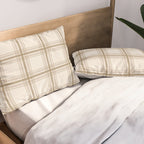 Farmhouse Plaid in Caramel, Tan and Cream Pillow Sham Gallery Image 2