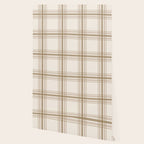 Farmhouse Plaid in Caramel, Tan and Cream Wallpaper Gallery Image 2
