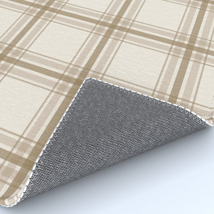 Farmhouse Plaid in Caramel, Tan and Cream Rug Gallery Image 4