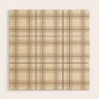 Farmhouse Plaid in Caramel, Tan and Cream Wood Wall Art Gallery Image 1