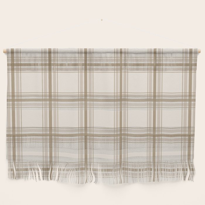 Farmhouse Plaid in Caramel, Tan and Cream Wall Hanging Gallery Image 1