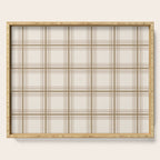 Farmhouse Plaid in Caramel, Tan and Cream Serving Tray Gallery Image 1