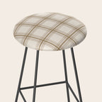 Farmhouse Plaid in Caramel, Tan and Cream Stool Gallery Image 2