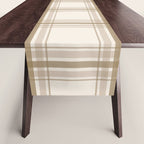 Farmhouse Plaid in Caramel, Tan and Cream Table Runner Gallery Image 1