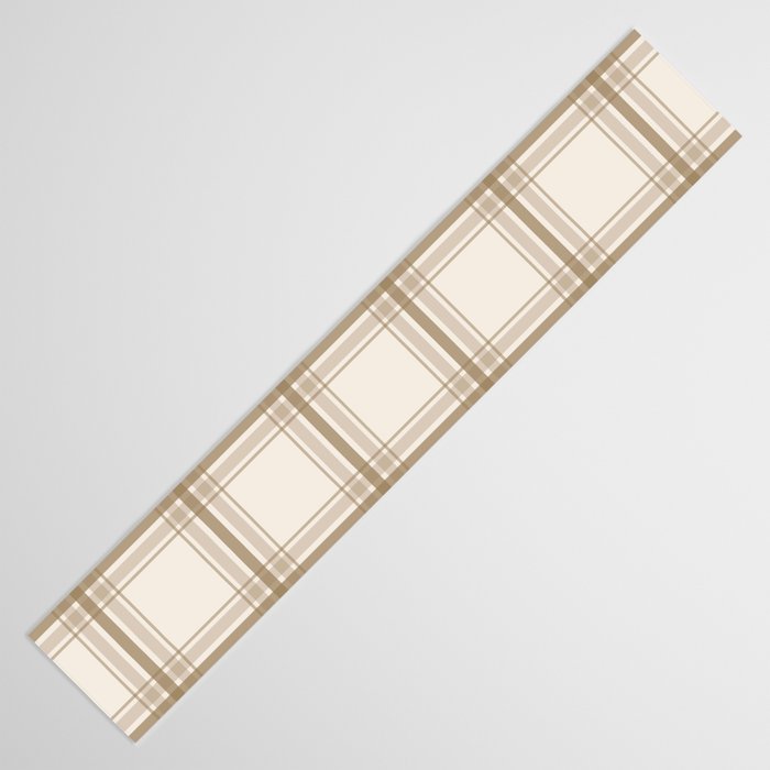 Farmhouse Plaid in Caramel, Tan and Cream Table Runner Gallery Image 3