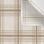 Farmhouse Plaid in Caramel, Tan and Cream Wall Tapestry Gallery Image 3