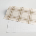 Farmhouse Plaid in Caramel, Tan and Cream Wrapping Paper Gallery Image 2