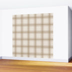 Farmhouse Plaid in Caramel, Tan and Cream Wall Mural Gallery Image 2