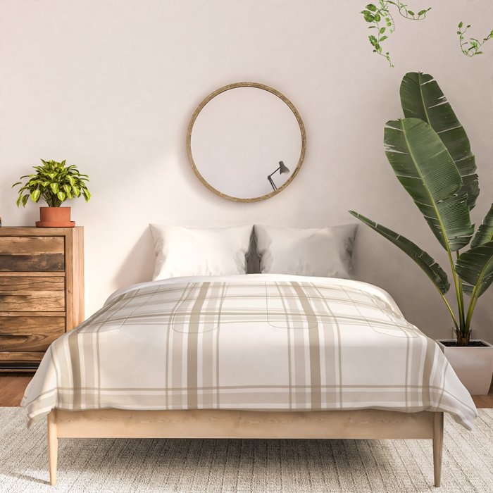 Farmhouse Plaid in Caramel, Tan and Cream Comforter Gallery Image 3
