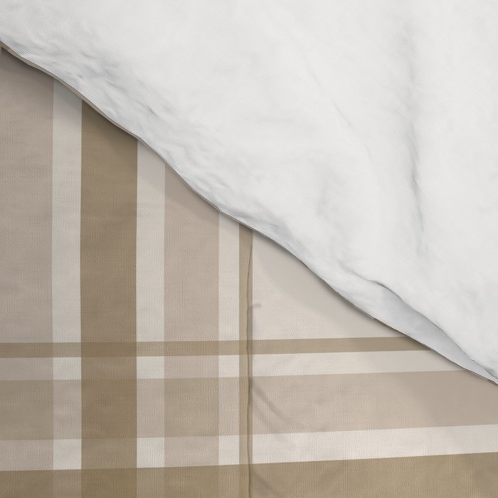 Farmhouse Plaid in Caramel, Tan and Cream Comforter Gallery Image 4