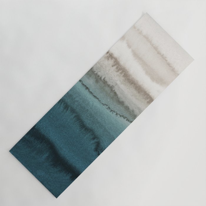 WITHIN THE TIDES - CRASHING WAVES TEAL Yoga Mat Gallery Image 1