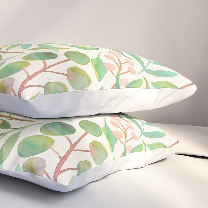 Watercolor Leaves II Pillow Sham Gallery Image 3