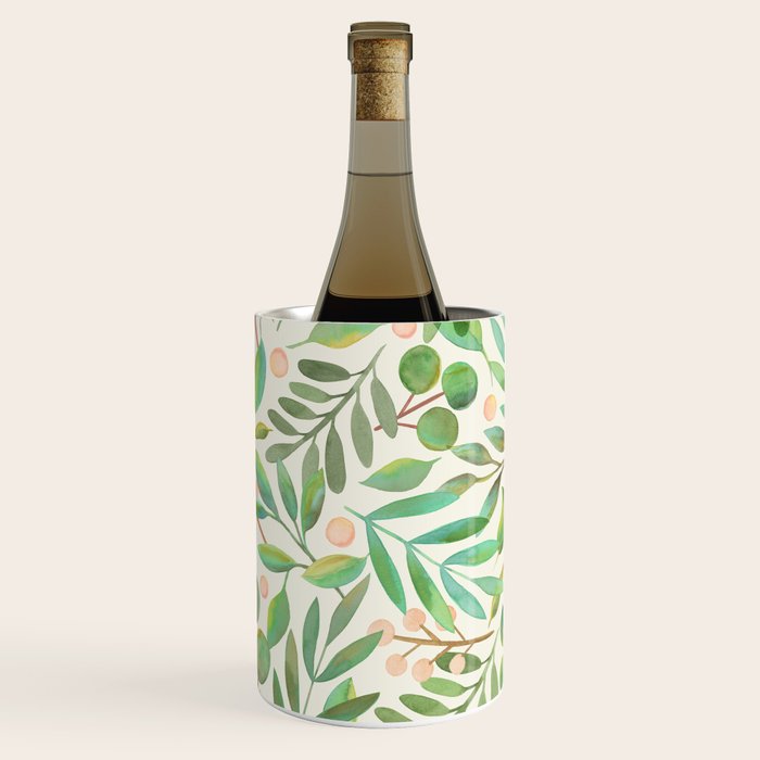 Watercolor Leaves II Wine Chiller Gallery Image 1
