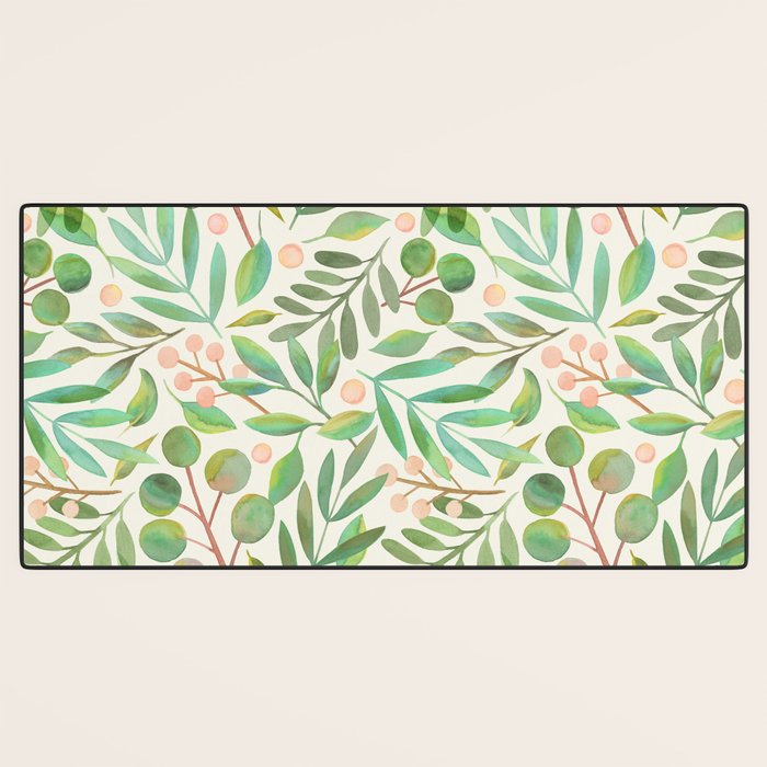 Watercolor Leaves II Desk Mat Gallery Image 3