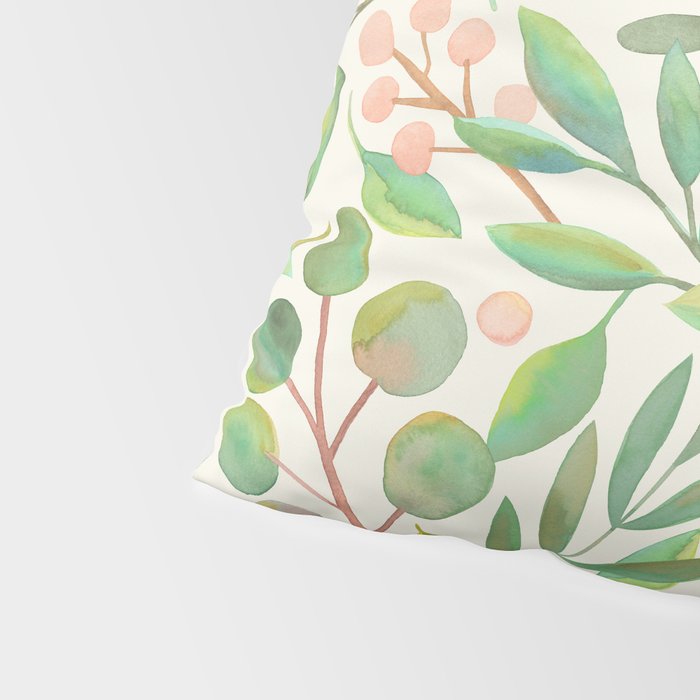 Watercolor Leaves II Pillow Sham Gallery Image 4