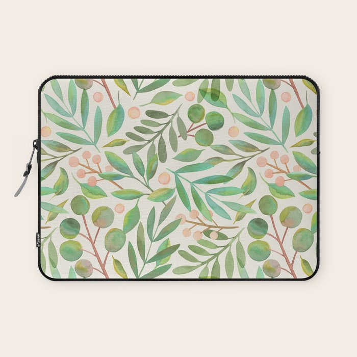 Watercolor Leaves II Laptop Sleeve Gallery Image 1
