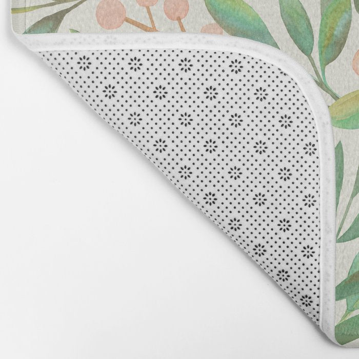 Watercolor Leaves II Bath Mat Gallery Image 2