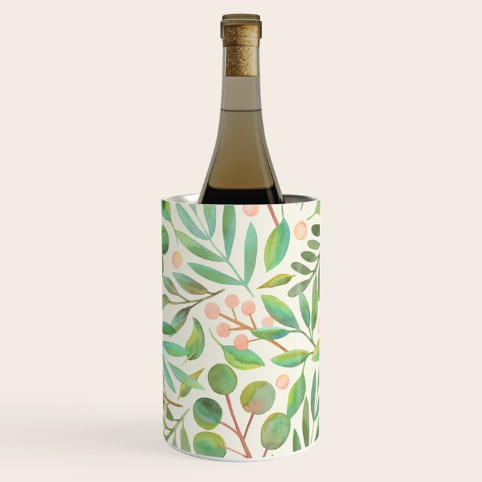 Watercolor Leaves II Wine Chiller Gallery Image 2