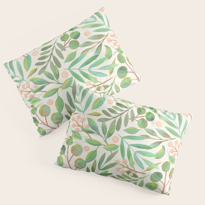 Watercolor Leaves II Pillow Sham Gallery Image 3