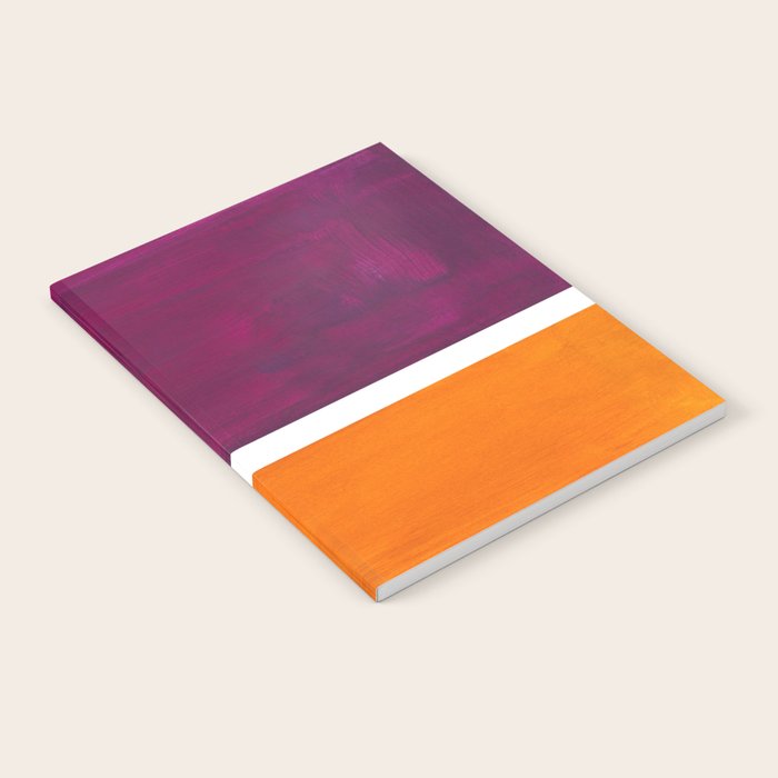 Purple Wine Yellow OchreMid Century Modern Abstract Minimalist Rothko Color Field Squares Notebook Gallery Image 2