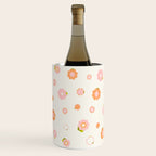 Peach pink and orange flowers pattern Wine Chiller Gallery Image 3