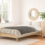 Minimal Abstract mixed-media piece in beige and black colors Duvet Cover Gallery Image 2
