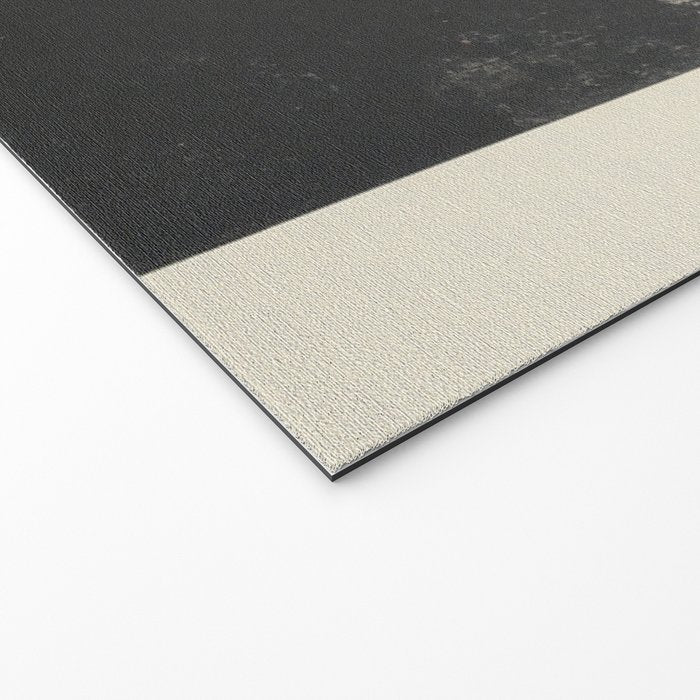 Minimal Abstract mixed-media piece in beige and black colors Welcome Mat Gallery Image 2