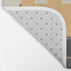 Minimal Abstract mixed-media piece in beige and black colors Bath Mat Gallery Image 2